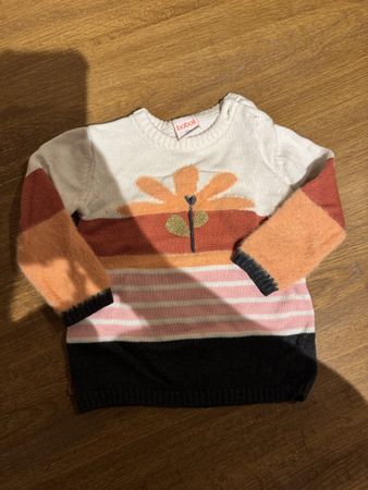 Pull Bébé Fille Boboli Motif Fleur Multicolore Doux Hiver