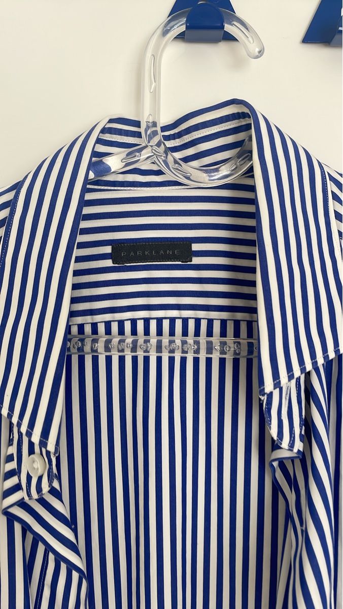 Camicie: Parklane Camicia a Righe Blu e Bianche,, M – Usato da Bellinzona venduto da remarema