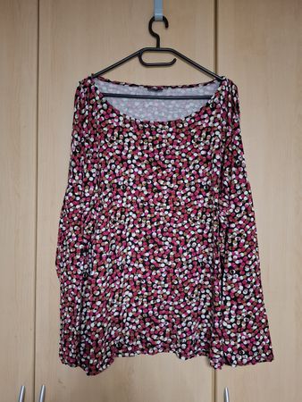 Langarmshirt Gr. 44, Laura Torelli, rot gemustert