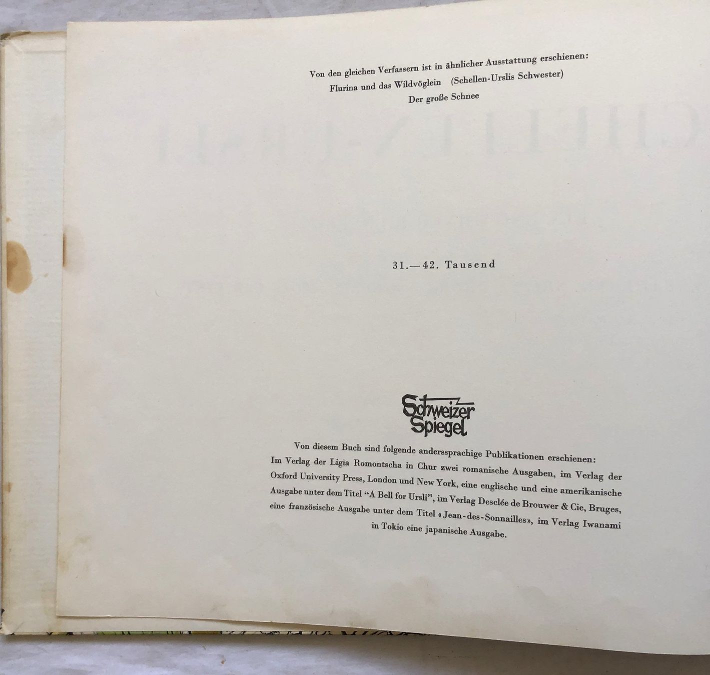 Comics: SCHELLEN-URSLI - Ein Engadiner Bilderbuch - 1952 – Gebraucht aus Schaffhausen von durruti 3