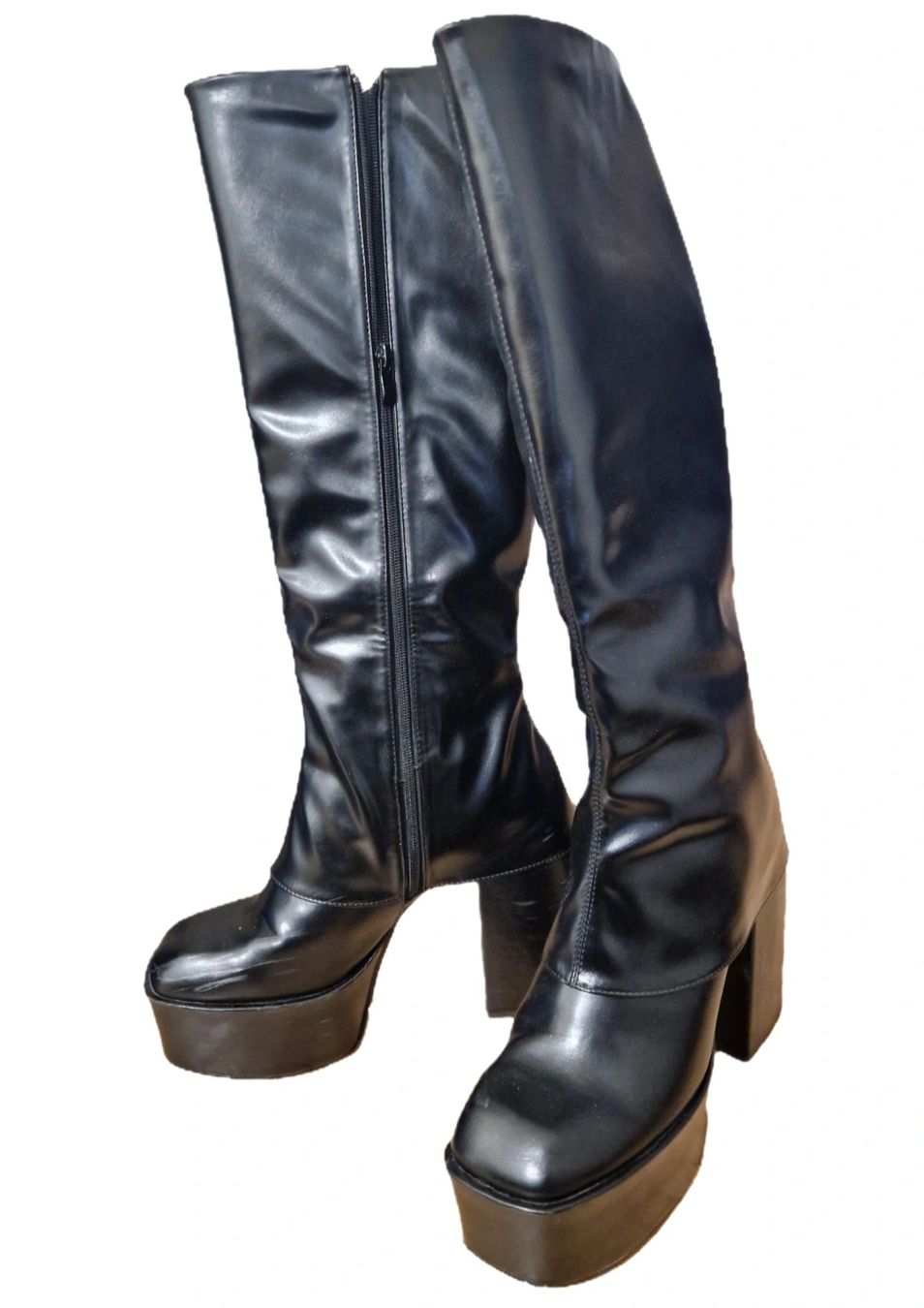Scarpe da uomo: Goth/Y2K Black Platform Knee High Boots, Gr. 42 – Usato da Schaffhausen venduto da amb_v2xm 1