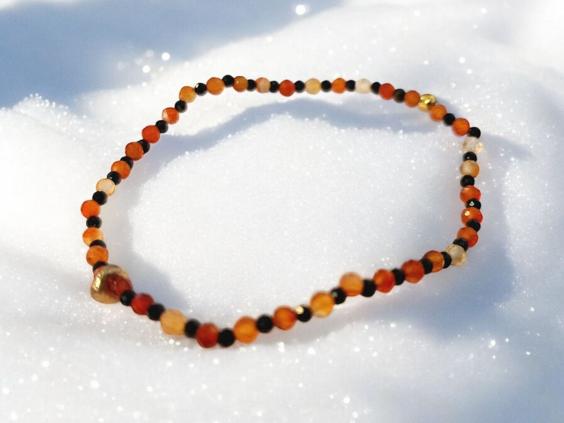 Bracciali & Braccialetti: Armband Karneol, Turmalin & Bronze – Nuovo e nell'imballaggio originale da Aarau venduto da Schmuckhoehle_MD 6