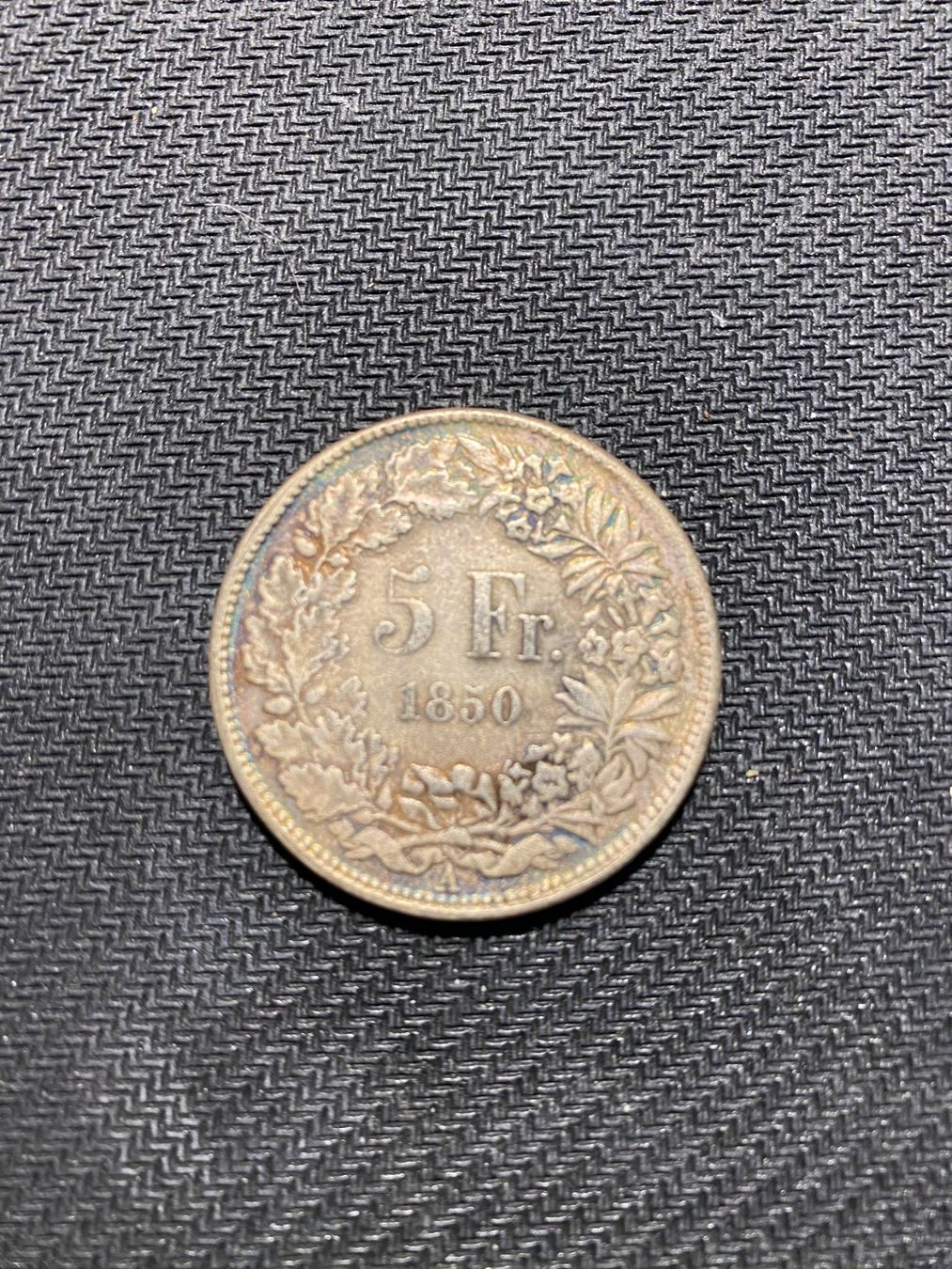 Tutti le monete: Schweiz 5 Franken 1850 / Replica ! – Usato da Grand-Lancy venduto da Dany1973