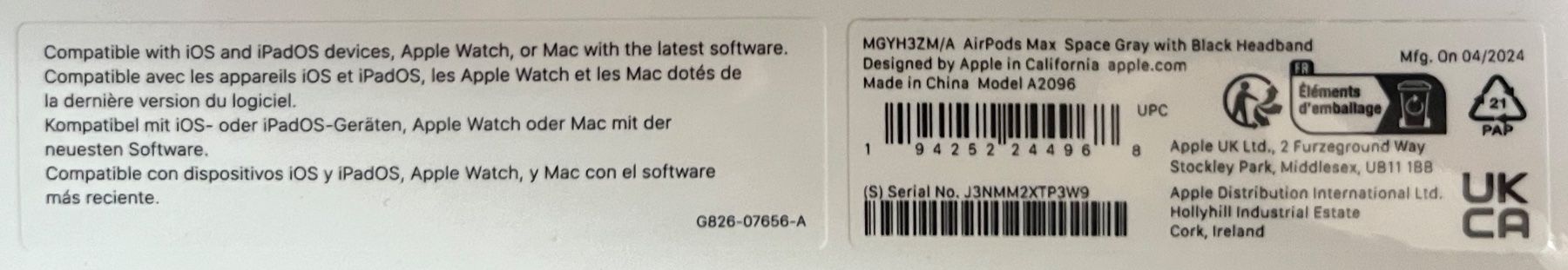 Apple Cuffie: AirPods Max Model A2096 (Space grau) – Nuovo e nell'imballaggio originale da Münsingen venduto da Omasaki 3