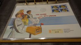 FDC 1991 Luxusbrief 100 Jahre PTT-UNION