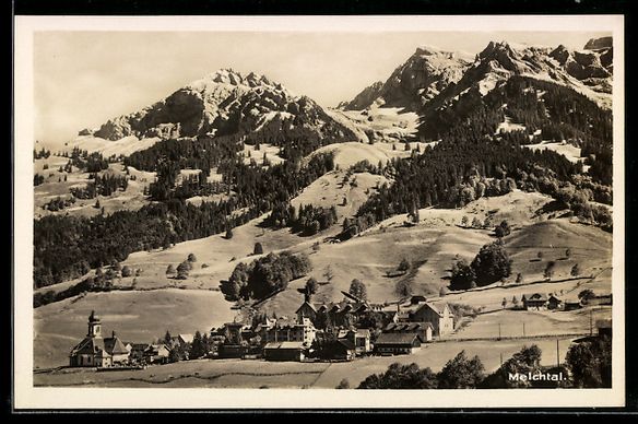 Cartoline postali: AK Melchtal, Blick auf den Ort – Usato da Berlin venduto da bartko-reher