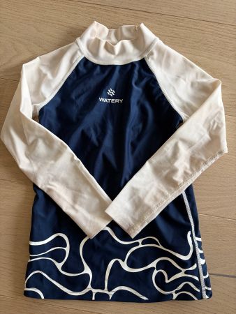 UV-Badeshirt Watery Gr. 116 navy/weiss UPF 50+