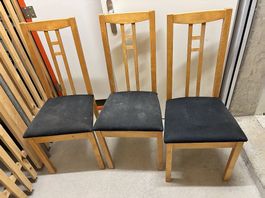 Drei Ikea Holzstühle 