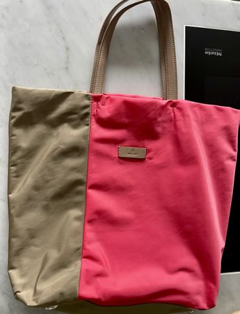 Navyboot Shopper Tasche pink beige Handtasche Leder