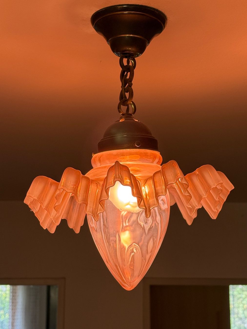 Lampadari & plafoniere: Hängelampe rosa Glas Art Déco Stil – Usato da Itingen venduto da uhu777 5