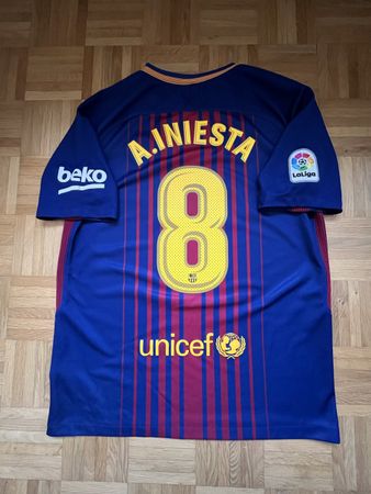 Original Iniesta FC Barcelona 2017/18 Trikot M