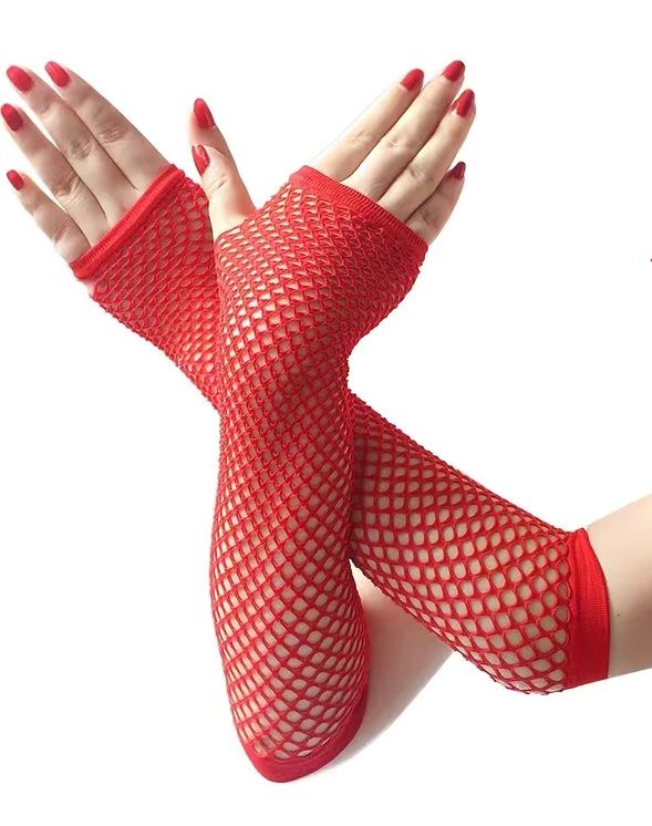 Guanti & manicotti: Netzhandschuhe onesize elastisch lang rot  – Nuovo e nell'imballaggio originale da Spreitenbach venduto da Brockiland-Flohmarkt