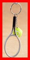 Schlüsselanhänger Tennisschläger SILBER Racket Federer Nadal