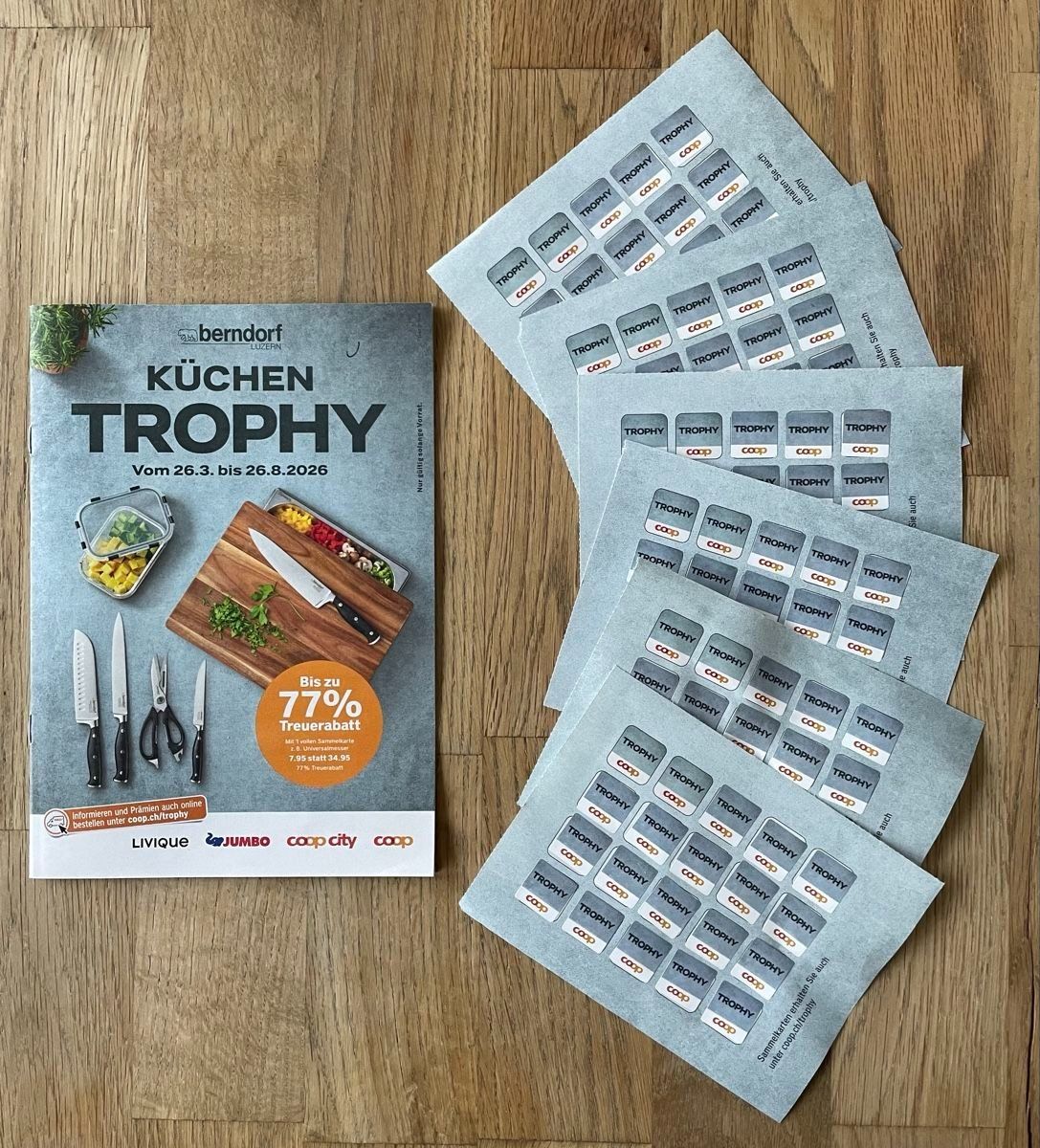 Coop Raccolte di bollini & punti: 6 volle Karten  Coop KÜCHEN-TROPHY – Nuovo e nell'imballaggio originale da Allenwinden venduto da Obalu 1