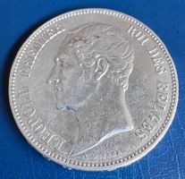 Belgien 5 Franken 1853 Leopold I. Silber