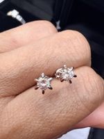 Natur Diamant Ohrstecker 0.250ct / 0.250ct aus Platin