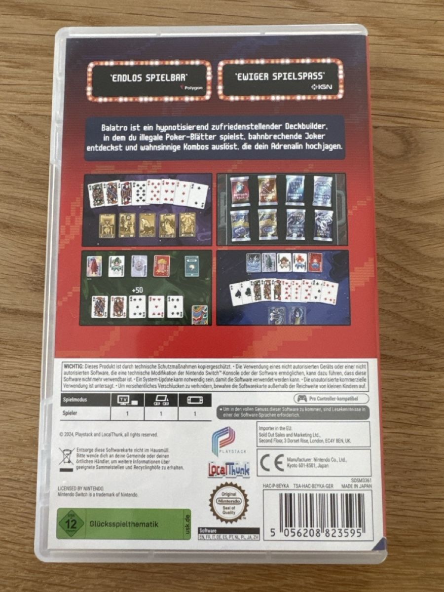 Spiele: Balatro Switch – Gebraucht aus Ichertswil von EldenLord 2