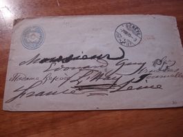 Tübli Ganzsache 30 Rp, Genf - Frankreich 1875