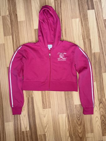 Y2K Juicy Couture Cropped Pink Hoodie