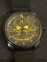Coole Police Uhr mit Totenkopf Design, Top Zustand!