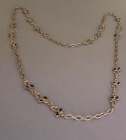 Antike Kette 800 Silber mit Email vor 1985