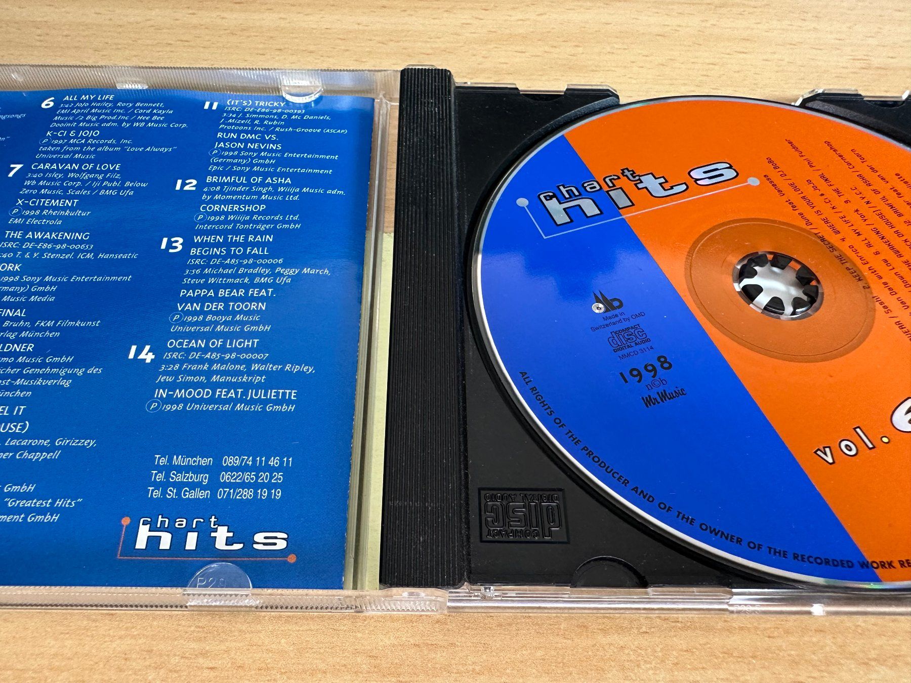 CD: Various – Chart Hits Vol. 6 1998 – Usato da Rikon im Tösstal venduto da Alpenmutz 2