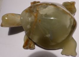JADE -SCHILDKRÖTE, BESTE HELLGRÜNE HETIAN JADE;-10 x 8 CM