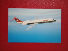 AK Flugzeug Swissair Fokker 100