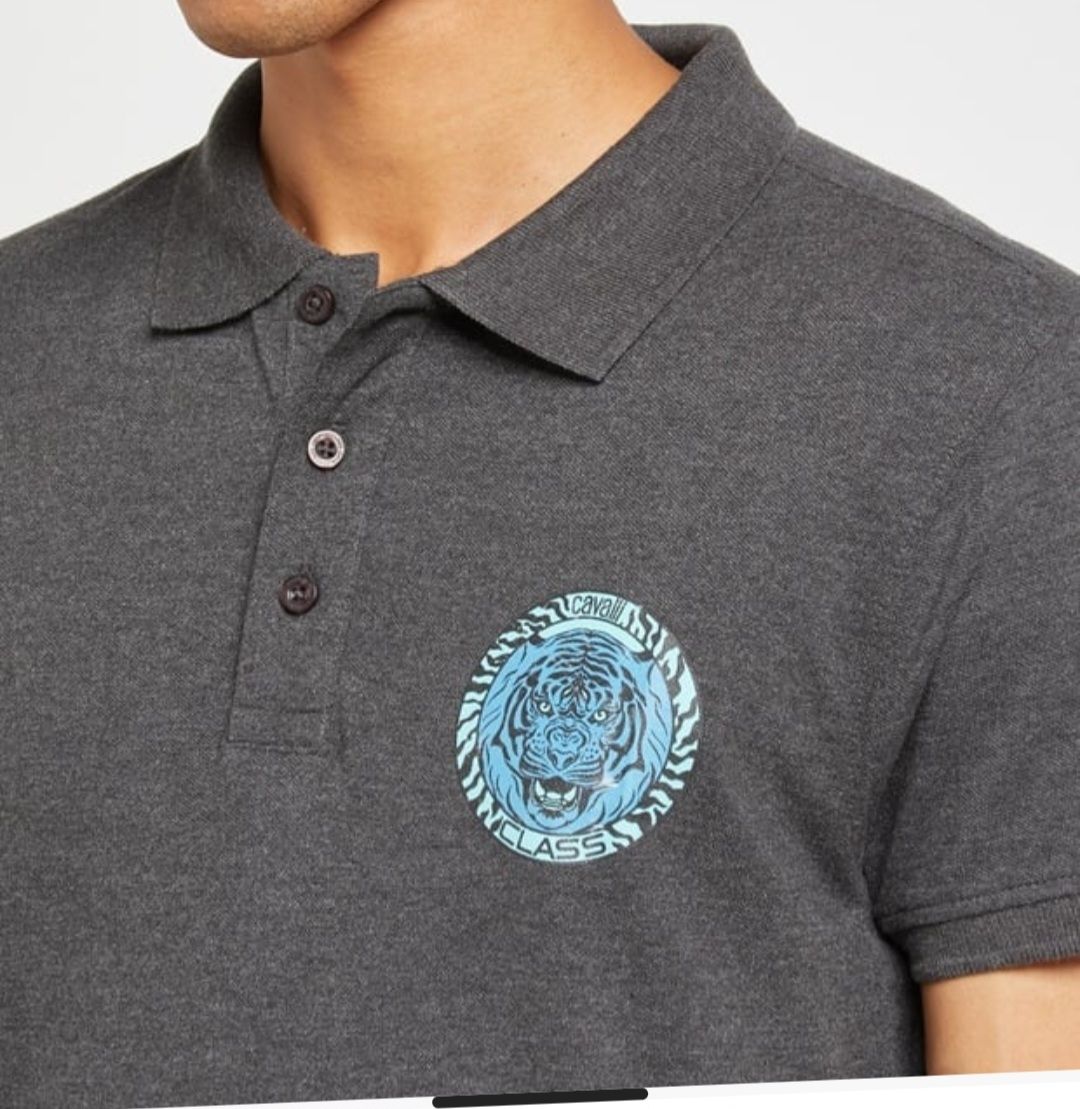 Roberto Cavalli Magliette Polo: grauer Cavalli Poloshirt – Usato da Meilen venduto da apollo40 2