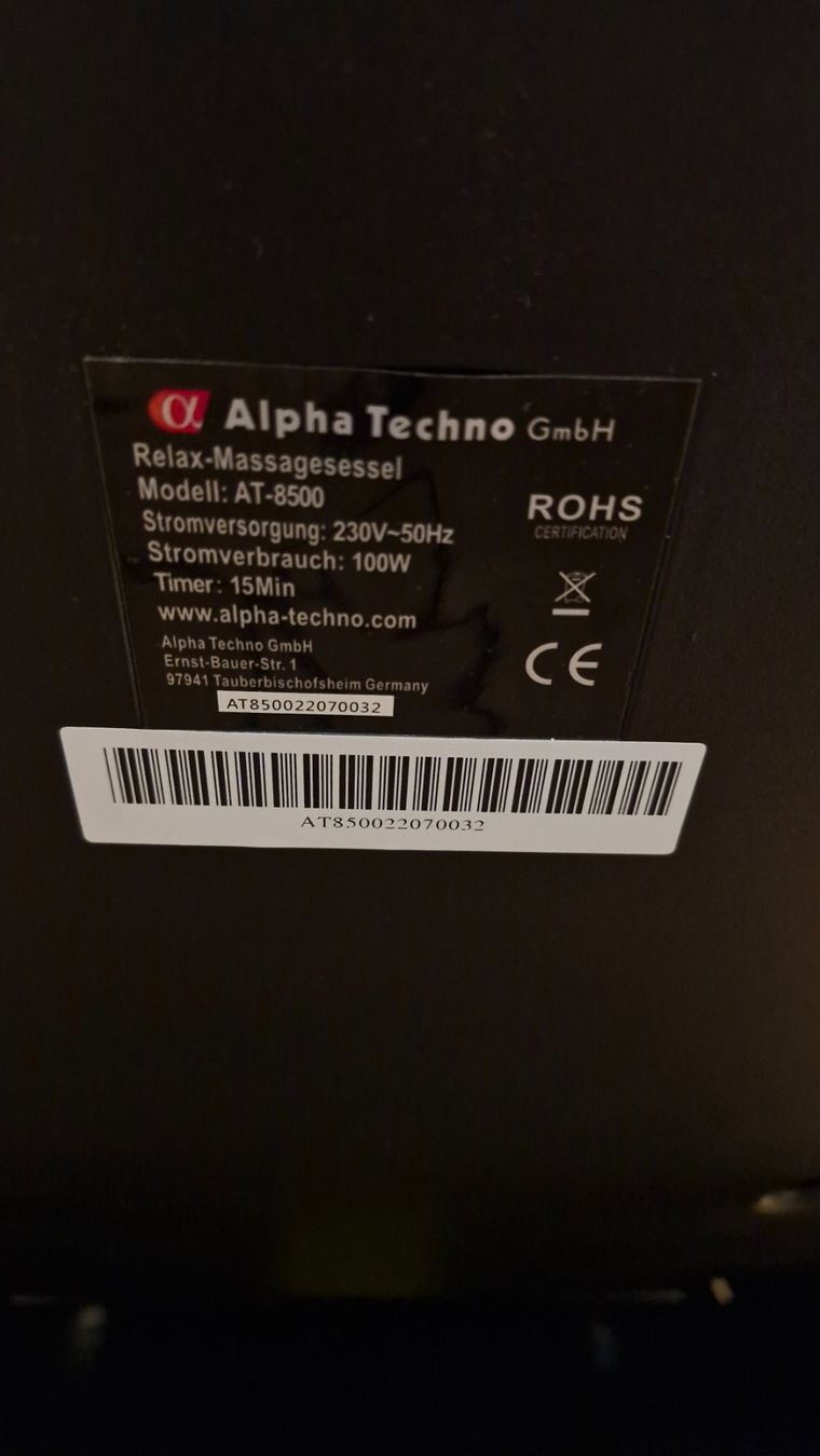 Poltrone: Alpha Techno AT-8500 Premium Massagesessel – Usato da Adliswil venduto da elgreen 9