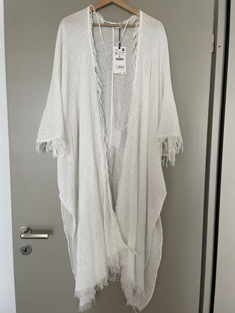 Zara Beach Cover Up Kaftan Robe M NEW