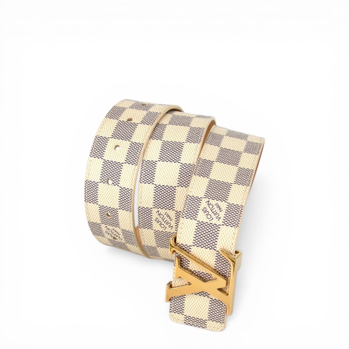 Louis Vuitton Gürtel: Louis Vuitton Initiales Damier Azur Gr. 80 – Gebraucht aus Binningen von Designerlabels 5