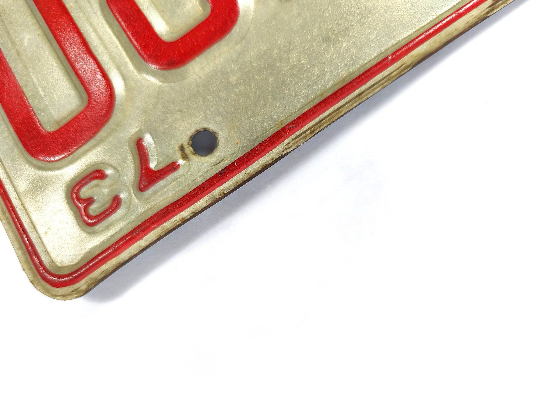 Insegne: NORTH CAROLINA Blech-Schild, Rot & Helles Beige – Usato da Schaffhausen venduto da Restwert_SH 7