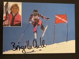 Brigitte Oertli - Autogrammkarte - Ski - Rarität!