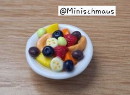 Fruchtsalat Schale Handgemacht, auch für Maileg