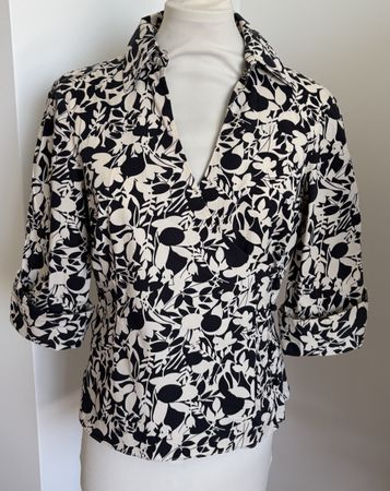 Coast wraparound Hemd top Bluse nude schwer Blume 12 38 M