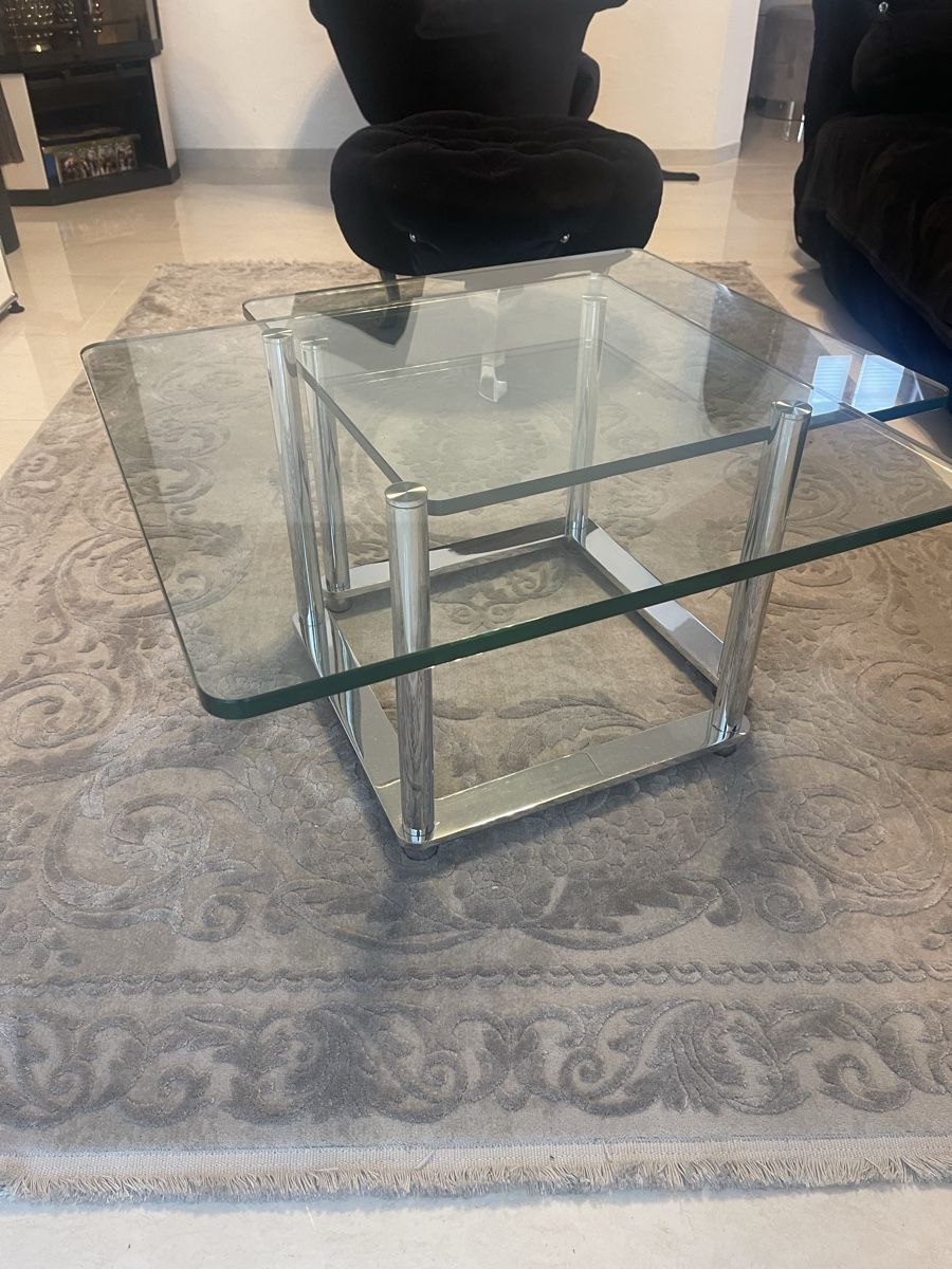 Tavoli: Couchtisch Glas Metall Beistelltisch Set – Usato da Weisslingen venduto da Spiegelbild0 2
