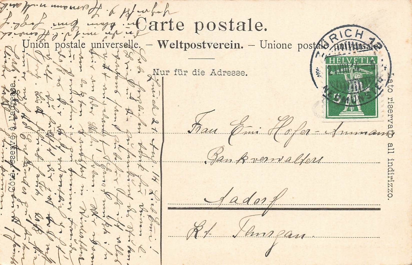 Cartoline postali: Engelbrechtsthor schaffhausen – Usato da Biasca venduto da Blenio71 1