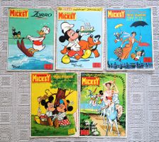 5 x Le journal de Mickey, N° 695, 696, 697, 698, 699, 1965