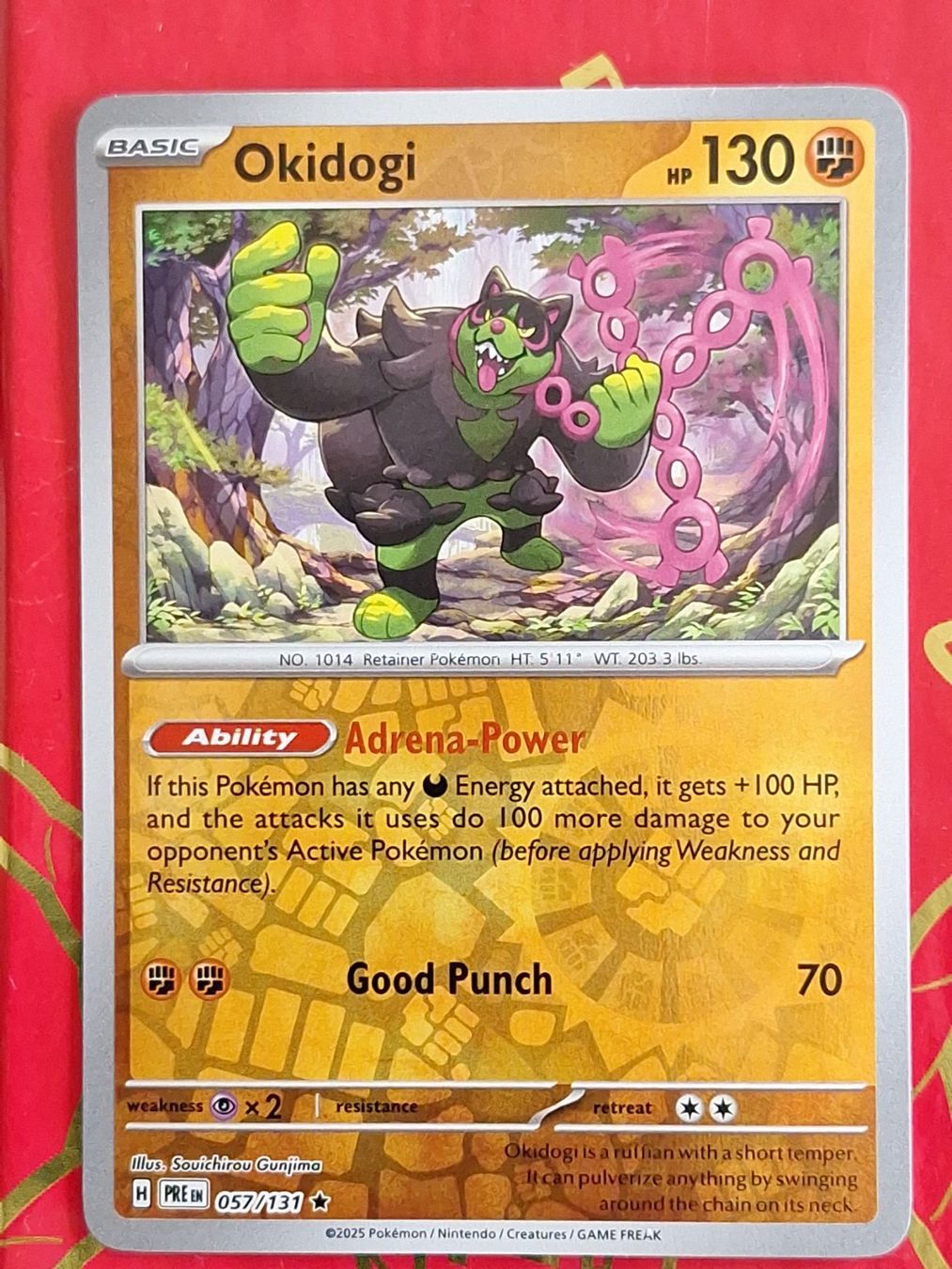 Pokémon Sammelbilder & Trading cards: Okidogi - Reverse Holo Pokemon Prismatic Evolution – Gebraucht aus Altstätten SG von GGsGameshop