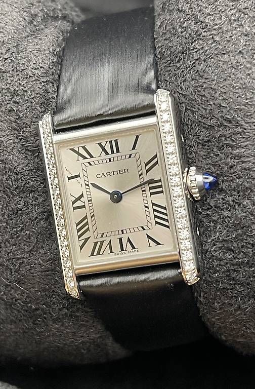 Cartier Orologi: Cartier Tank Must Ref. W4TA0016 Silver Dial Case Diamond – Usato da Lugano venduto da luganotopwatches 8