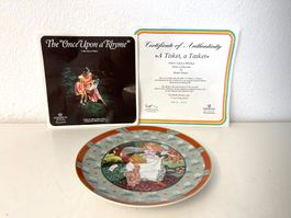 HEINRICH PORZELLAN 3 Wandteller "Once Upon a Rhyme" c. 1985