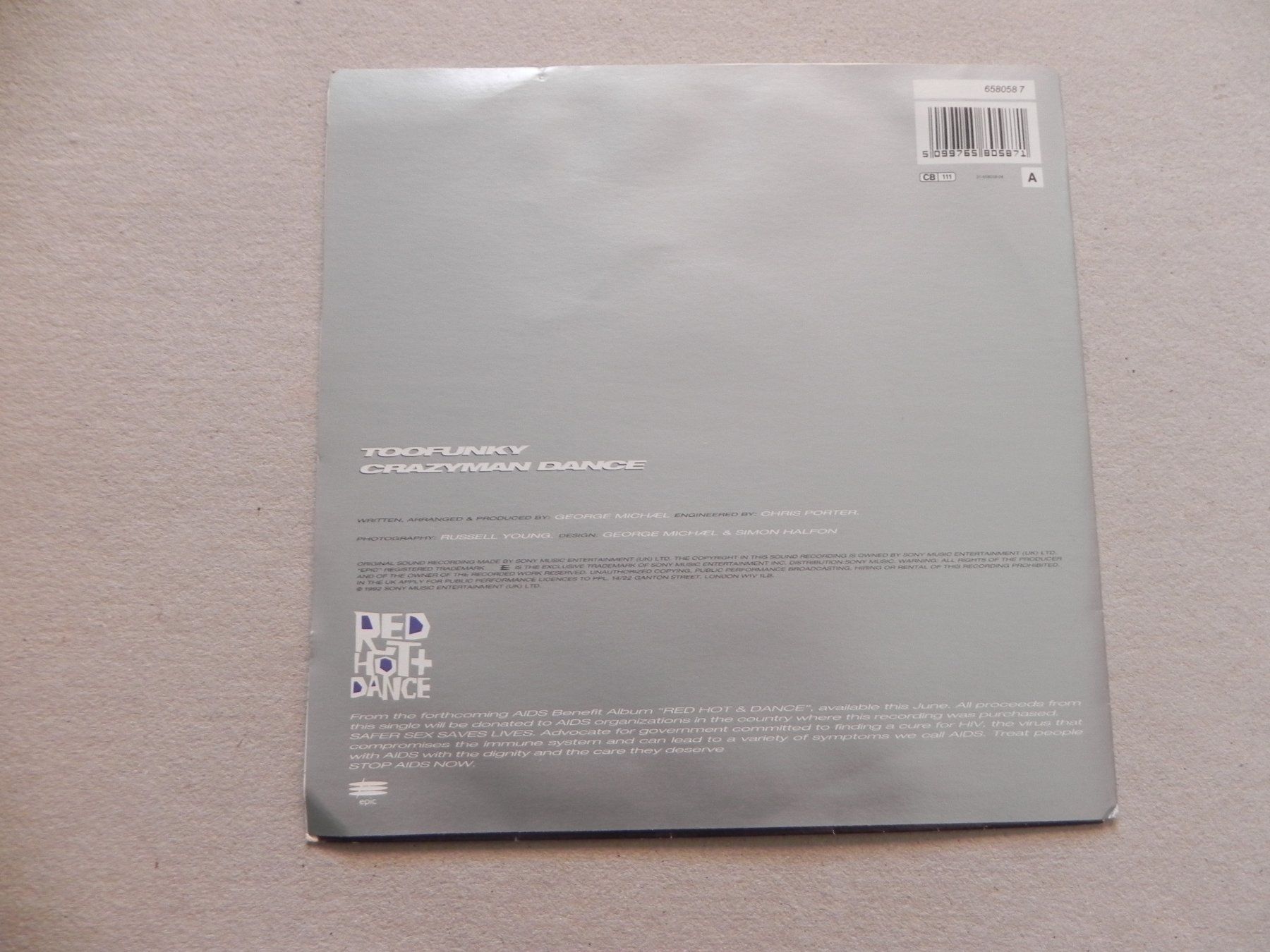 Schallplatten: Single 7 " Pop Sänger George Michael 1992 Too Funky / Crazy – Gebraucht aus Siebnen von krimsie 1