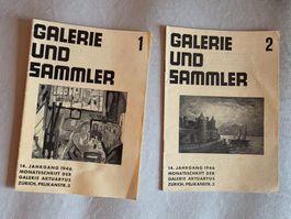 2 x Galerie und Sammler - antike Zeitschriften -1946