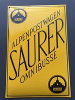Plaque émaillée camion Saurer