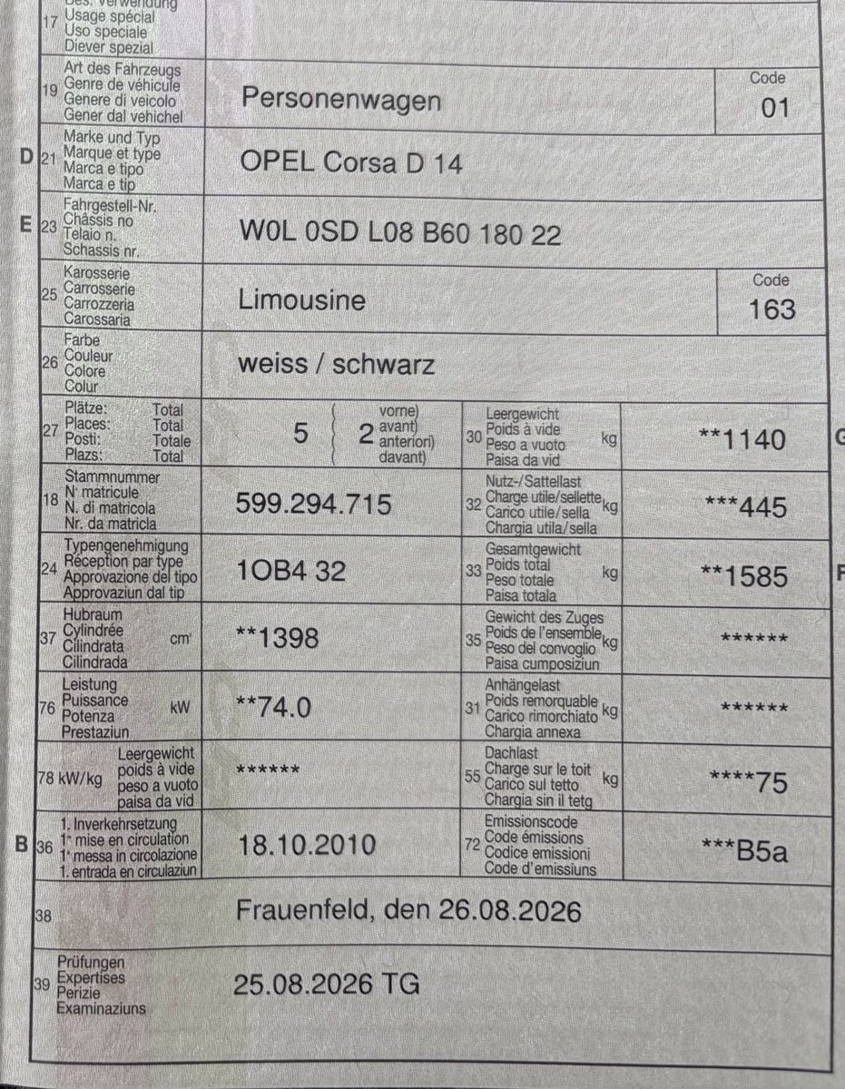 Opel Automobili: Opel Corsa 1.4 – Usato da Dettighofen venduto da Chef.Nr.1 5