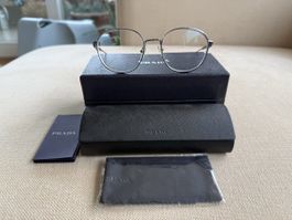 Original PRADA Brille mit Metallfassung und Korrektur