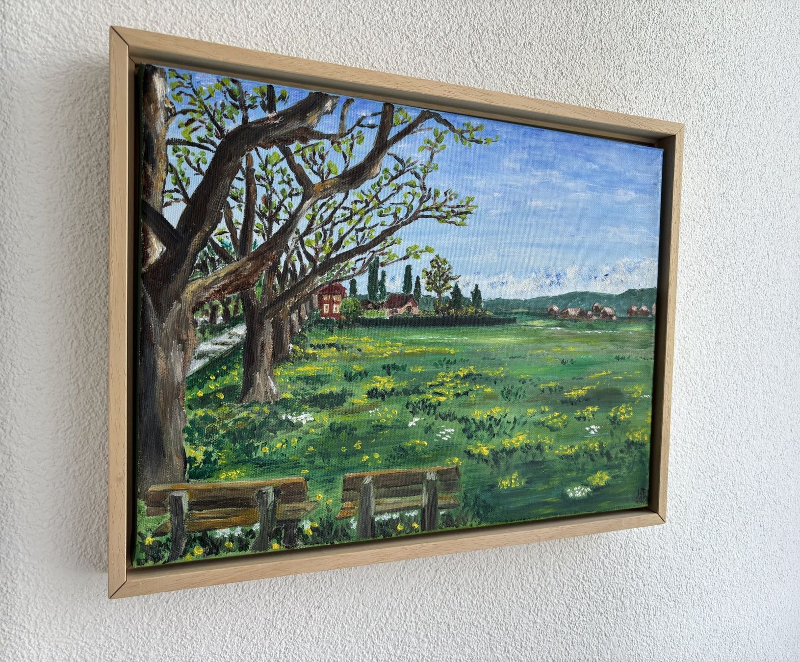 Dipinti: Frühlingslandschaft, Gemälde, Originales Ölbild mit Rahmen – Nuovo (secondo la descrizione) da Cham venduto da Felha 3