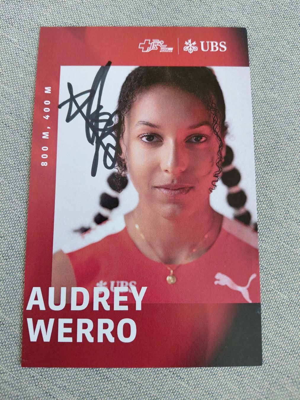 Autografi: Autogrammkarte Audrey Werro – Usato da Schmerikon venduto da Olympia04