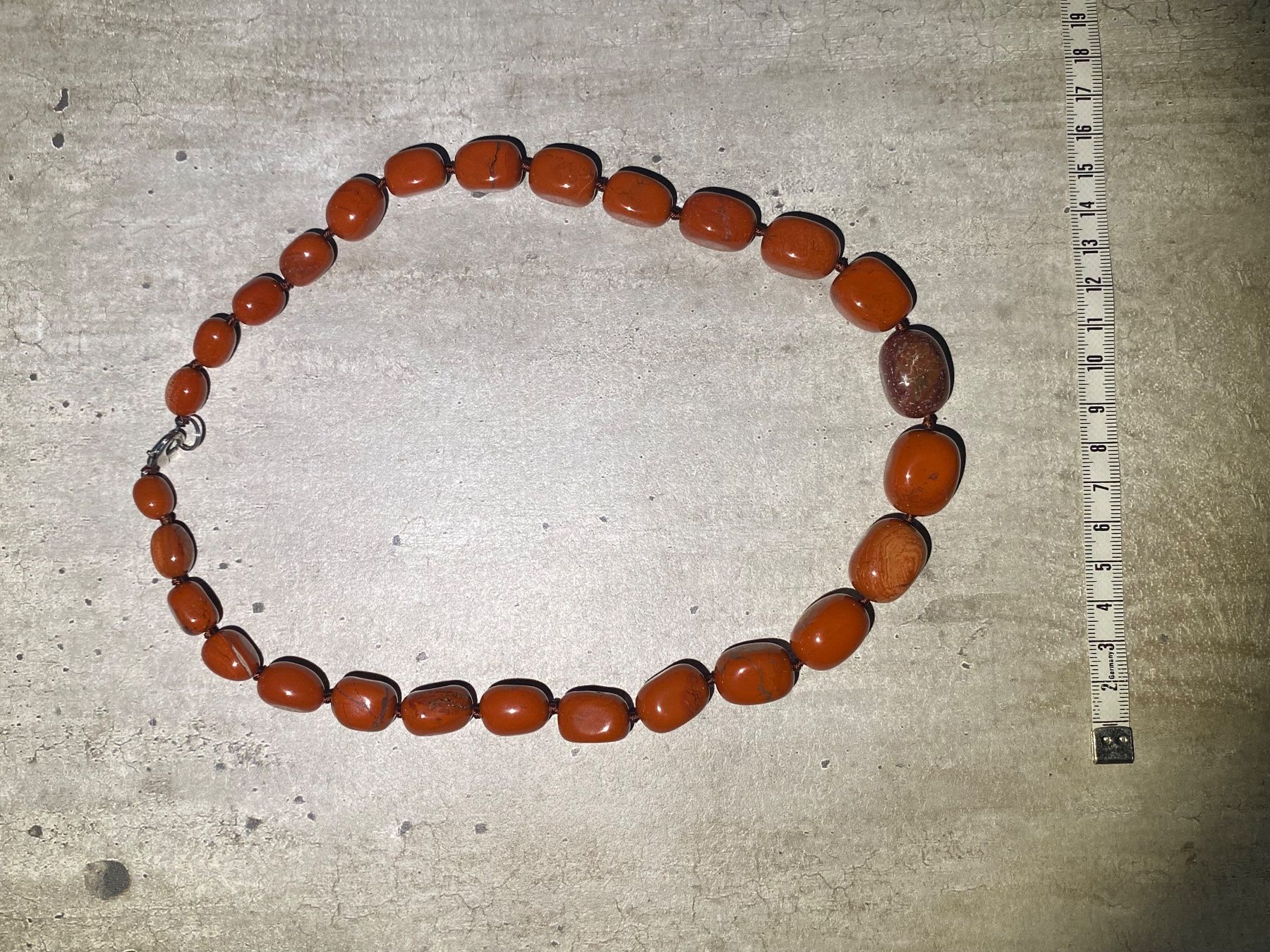 Catenine: Red Jaspis - Edelstein Halskette – Nuovo e nell'imballaggio originale da Laax GR venduto da krippenfiguren-laax 2